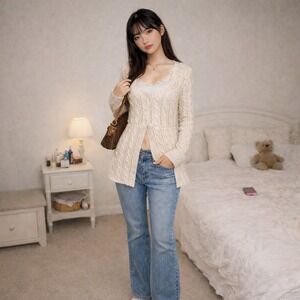 INC Vintage Babydoll Top Medium Y2K Bella Swan Core Twilight 2000s A&F Style